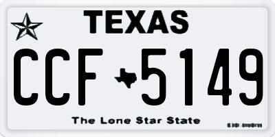 TX license plate CCF5149