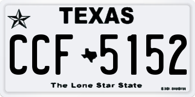TX license plate CCF5152