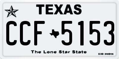 TX license plate CCF5153