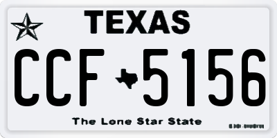 TX license plate CCF5156