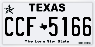 TX license plate CCF5166