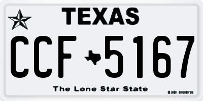 TX license plate CCF5167