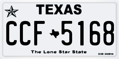 TX license plate CCF5168