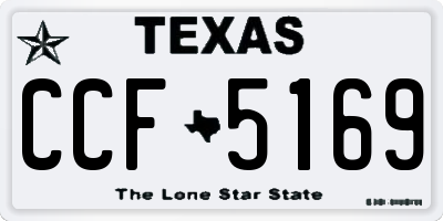 TX license plate CCF5169