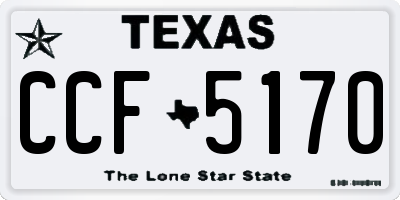 TX license plate CCF5170