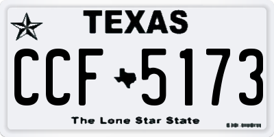 TX license plate CCF5173