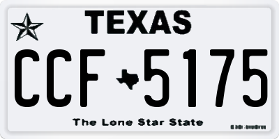 TX license plate CCF5175