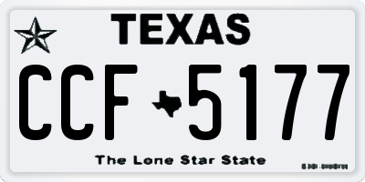 TX license plate CCF5177