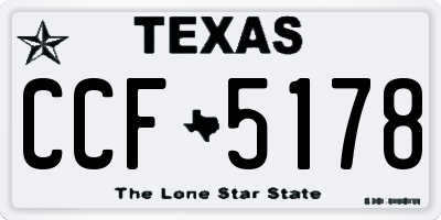 TX license plate CCF5178