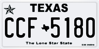 TX license plate CCF5180