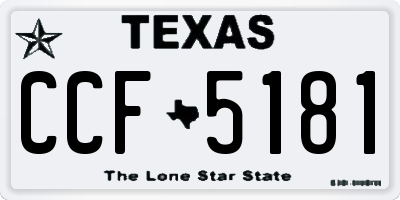 TX license plate CCF5181