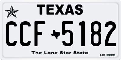 TX license plate CCF5182