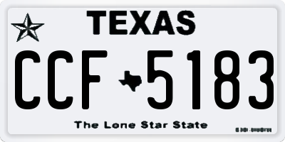 TX license plate CCF5183