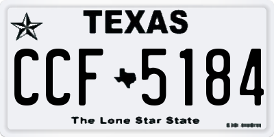 TX license plate CCF5184