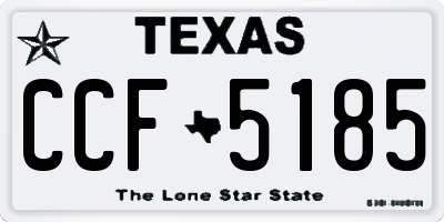 TX license plate CCF5185