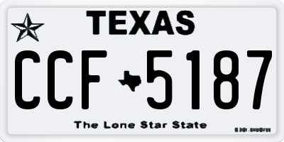 TX license plate CCF5187