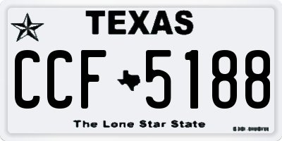 TX license plate CCF5188