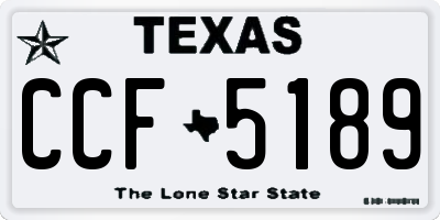 TX license plate CCF5189