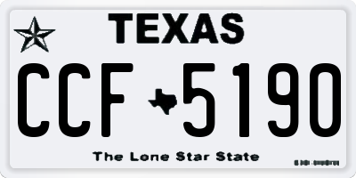 TX license plate CCF5190