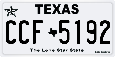 TX license plate CCF5192