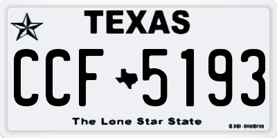 TX license plate CCF5193