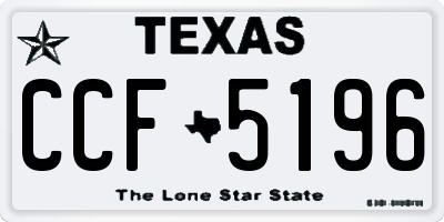TX license plate CCF5196