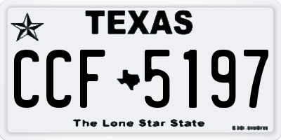 TX license plate CCF5197