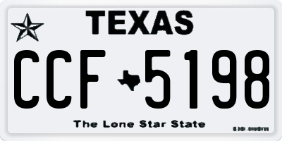 TX license plate CCF5198