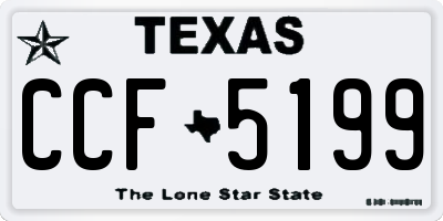 TX license plate CCF5199