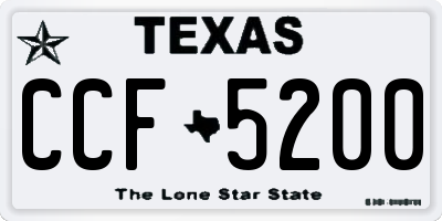 TX license plate CCF5200
