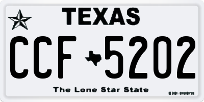TX license plate CCF5202