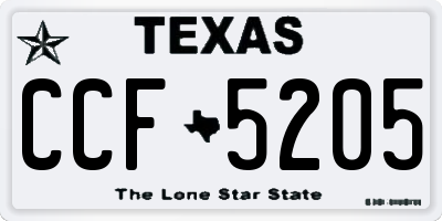 TX license plate CCF5205