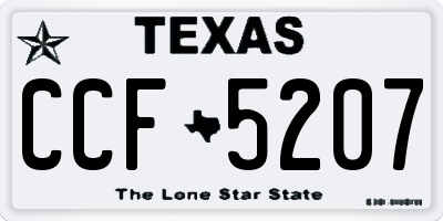 TX license plate CCF5207