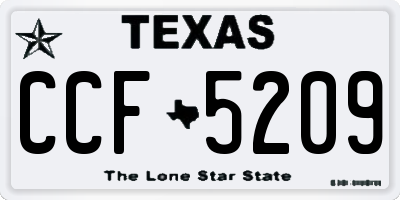 TX license plate CCF5209