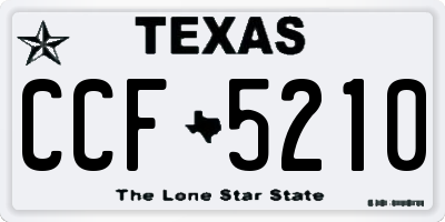 TX license plate CCF5210