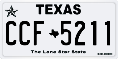 TX license plate CCF5211