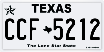 TX license plate CCF5212