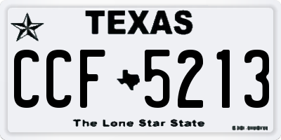 TX license plate CCF5213