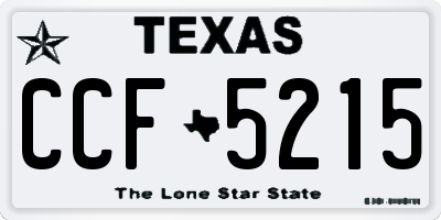 TX license plate CCF5215