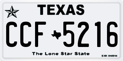 TX license plate CCF5216