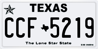 TX license plate CCF5219