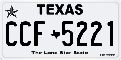 TX license plate CCF5221