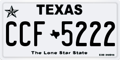 TX license plate CCF5222
