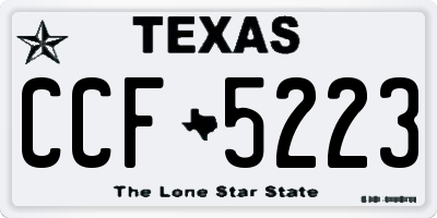 TX license plate CCF5223