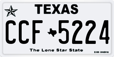 TX license plate CCF5224
