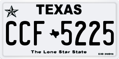 TX license plate CCF5225
