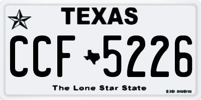 TX license plate CCF5226
