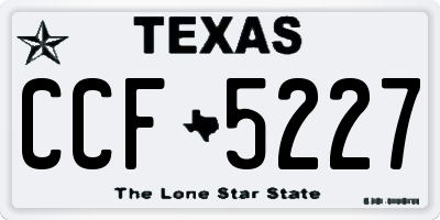 TX license plate CCF5227
