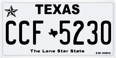 TX license plate CCF5230