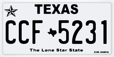 TX license plate CCF5231